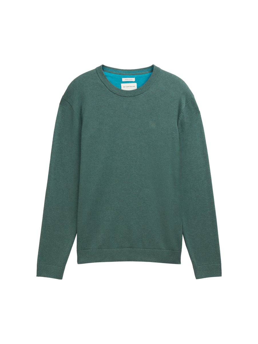 Basic Strickpullover aus Baumwolle