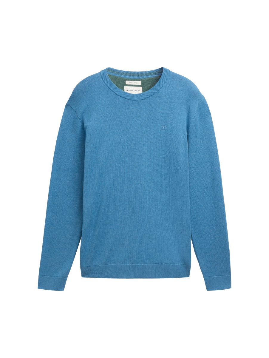 Basic Strickpullover aus Baumwolle
