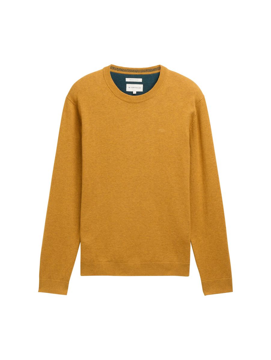 Basic Strickpullover aus Baumwolle