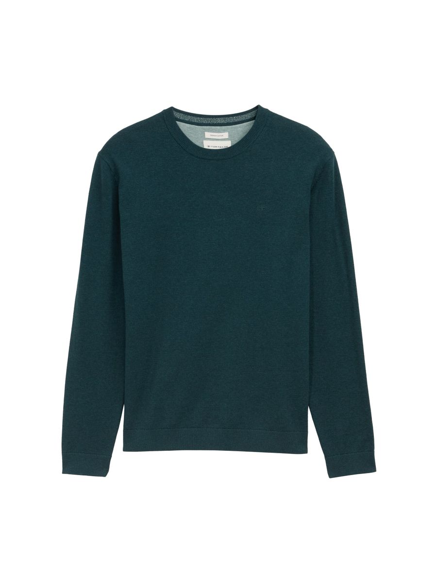 Basic Strickpullover aus Baumwolle