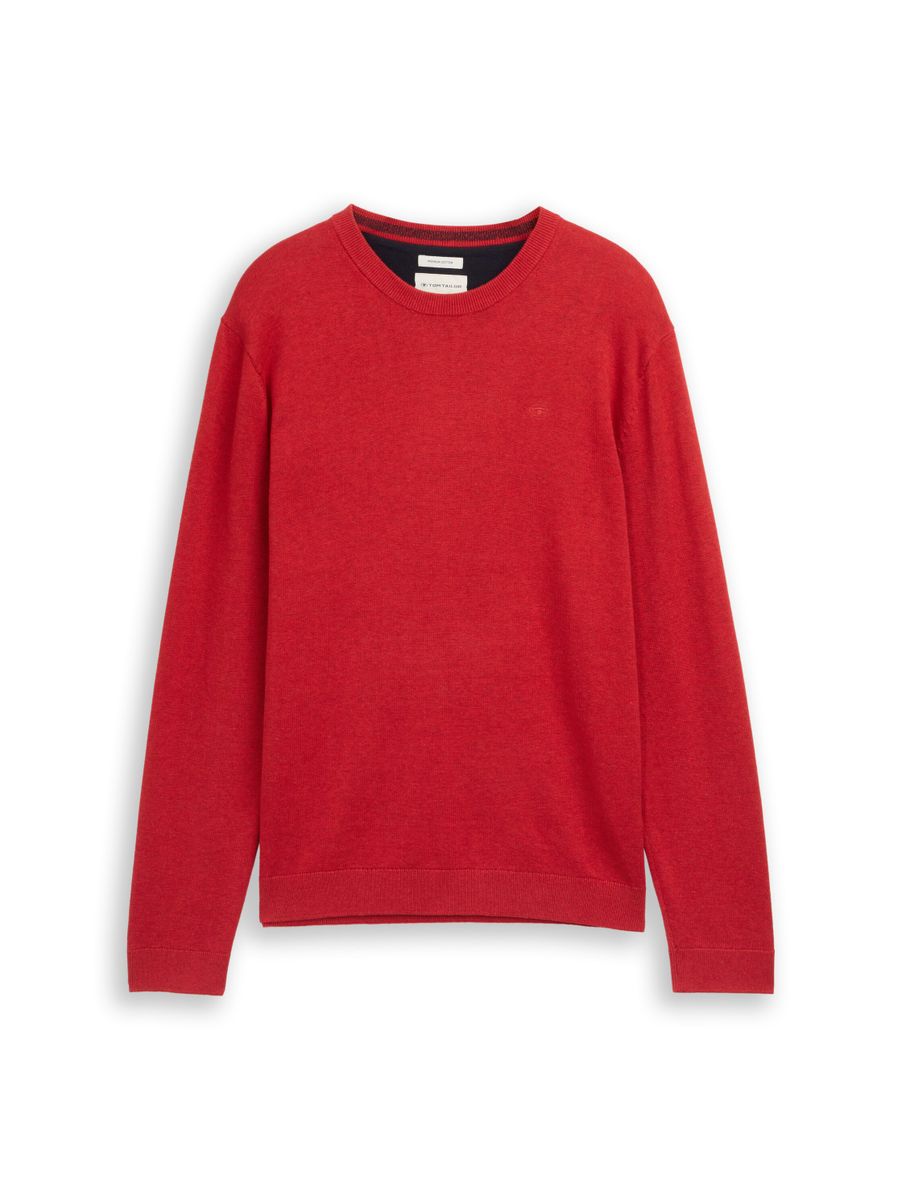Basic Strickpullover aus Baumwolle