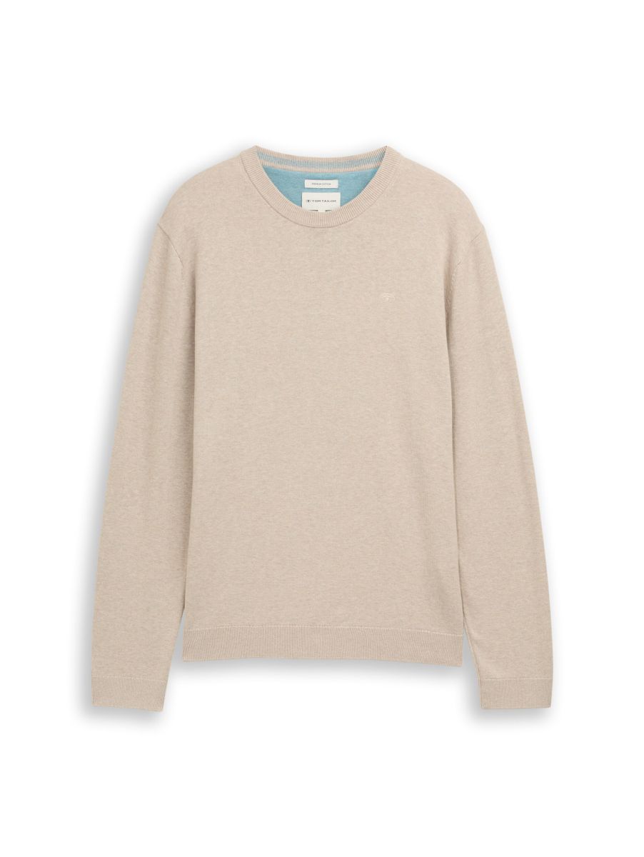 Basic Strickpullover aus Baumwolle