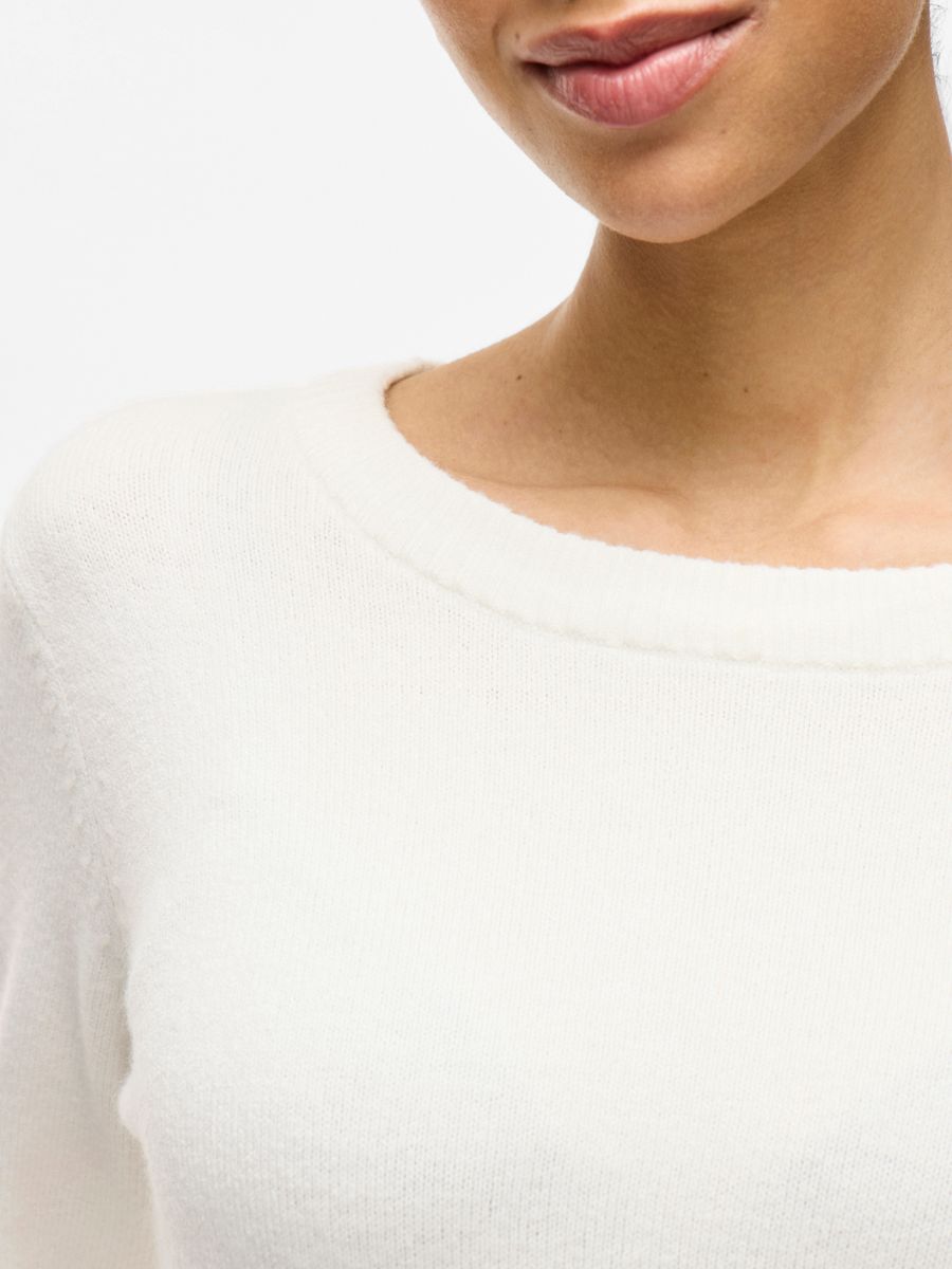 VIRIL O-NECK L/S  KNIT TOP - NOOS