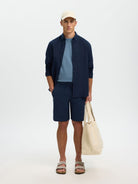 SLHREGULAR-BRODY LINEN BLD SHORTS N