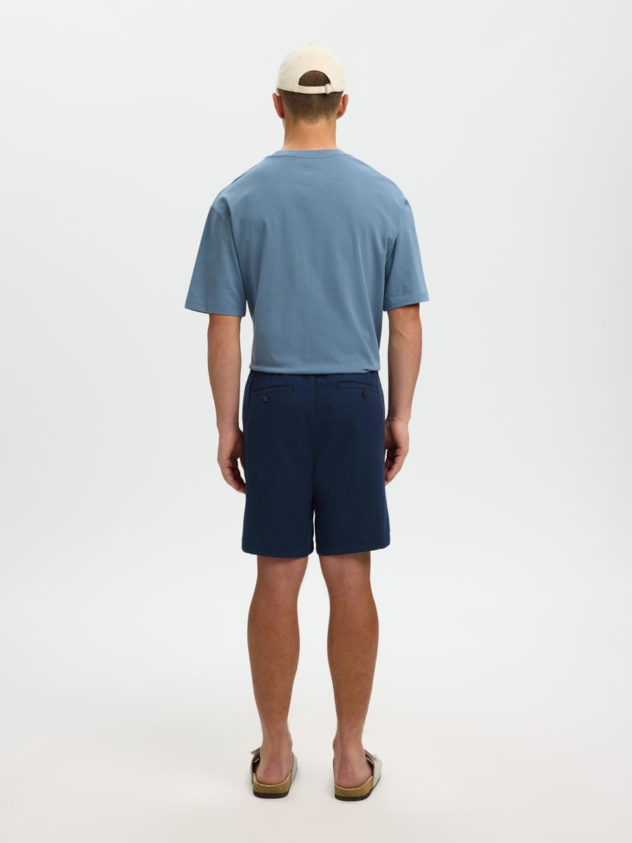 SLHREGULAR-BRODY LINEN BLD SHORTS N