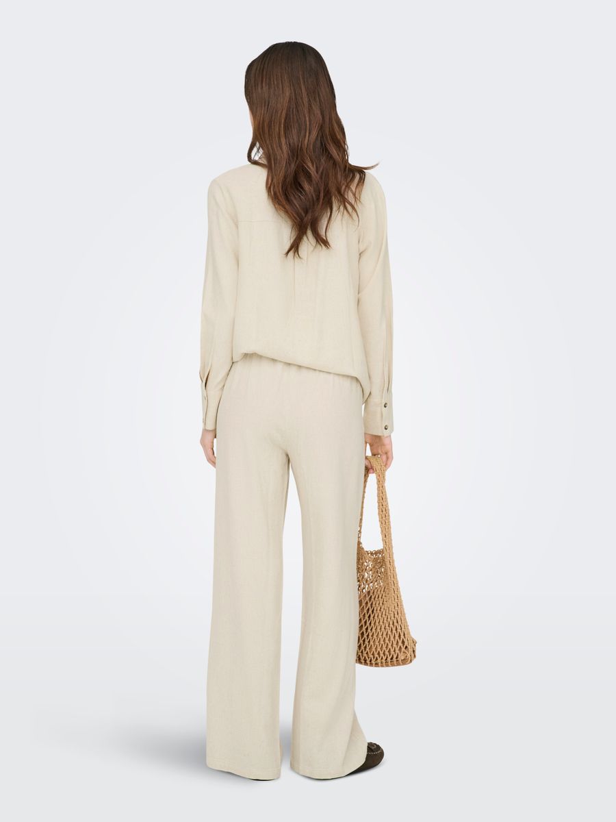 JDYSAY HW LINEN WIDE PANT WVN NOOS