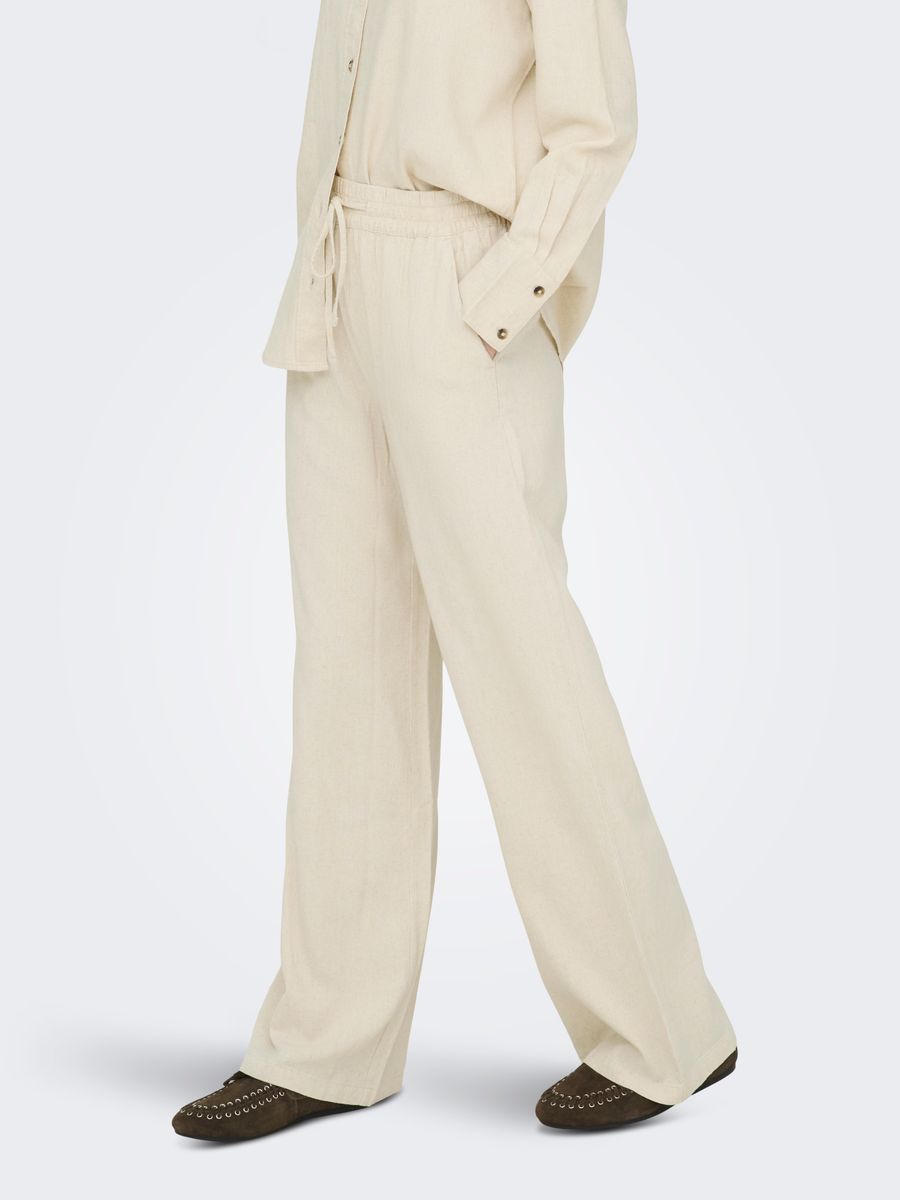 JDYSAY HW LINEN WIDE PANT WVN NOOS