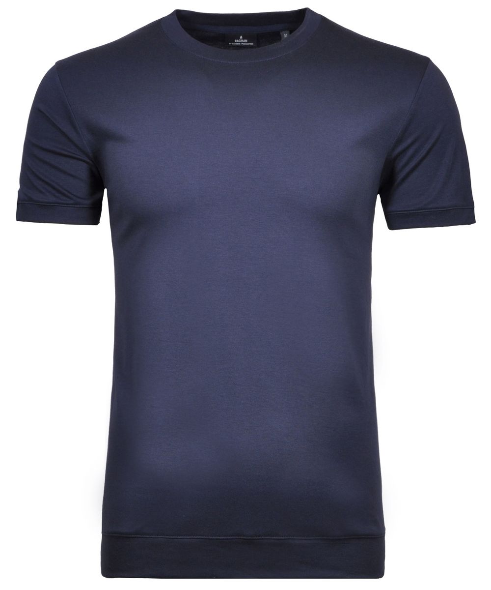 T-Shirt round neck waist rib