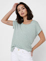ONLMOSTER STRIPE S/S O-NECK TOP JRS