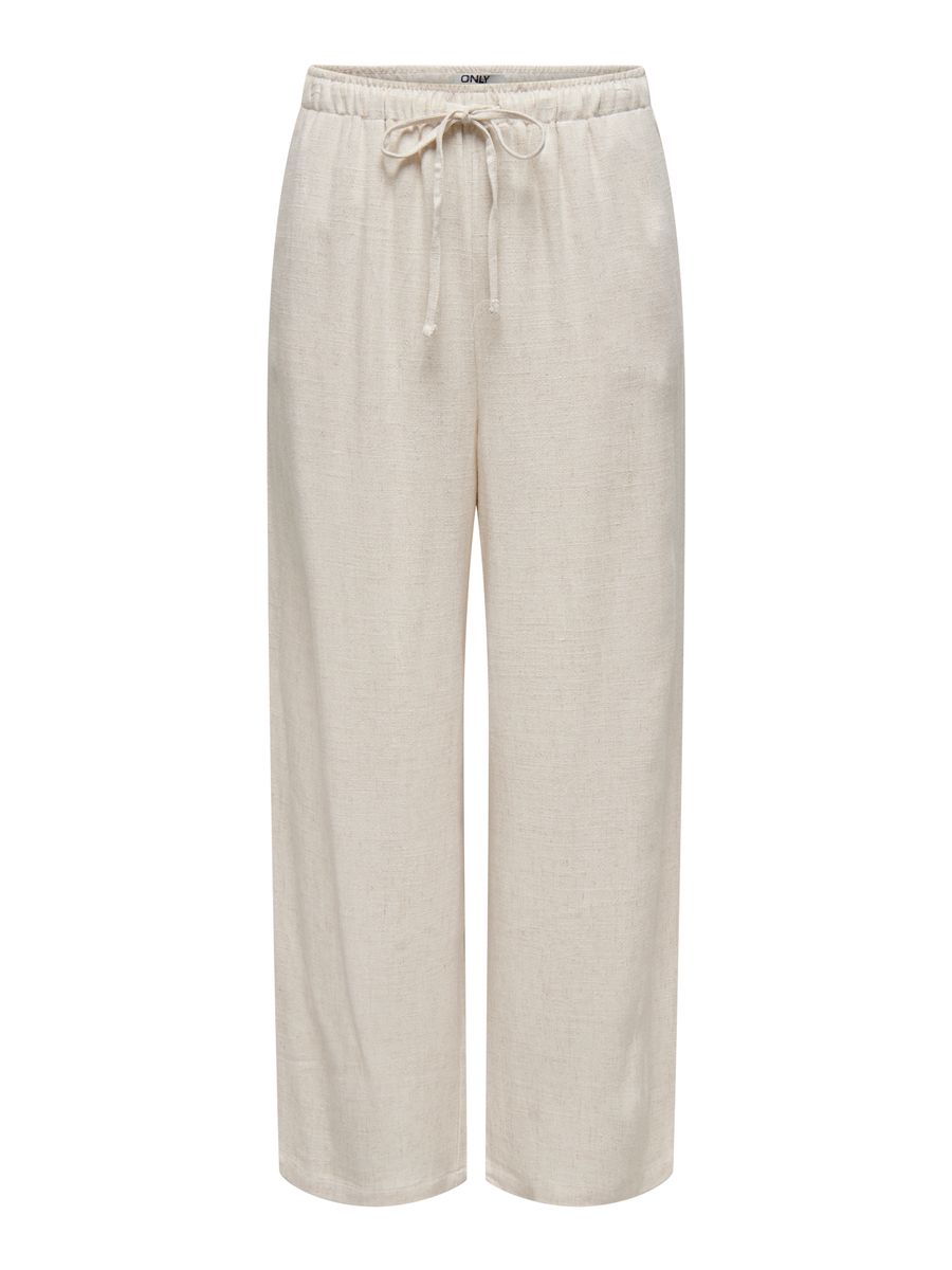 ONLSIESTA MW PULL-UP LINEN BL PNT N