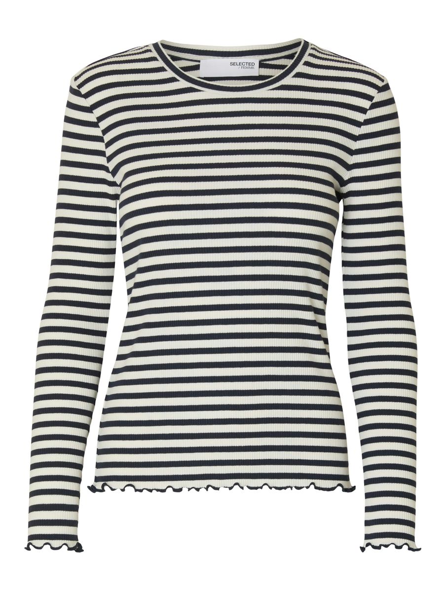 SLWANNA LS CREW NECK TEE STR NOOS