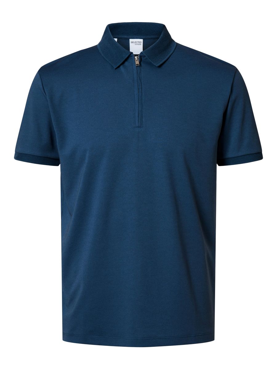 SLHFAVE ZIP SS POLO NOOS