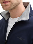 printed stand-up sweat jacket
