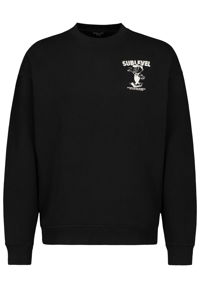 HAKA Sweat, Rundhals mit Ribblende,
