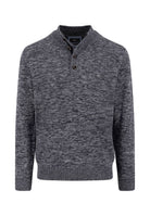 Buttoned Troyer, twisted mouliné