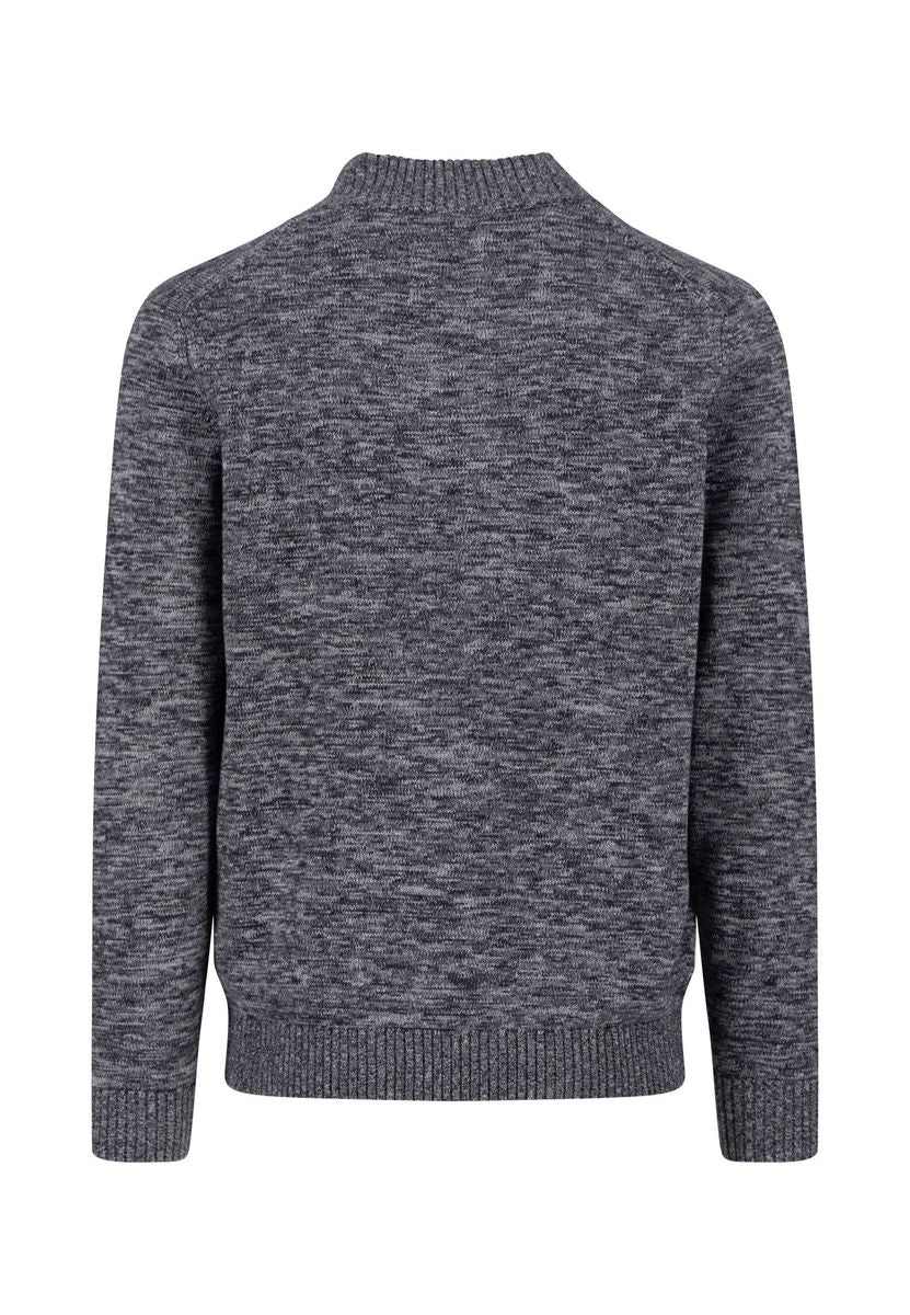 Buttoned Troyer, twisted mouliné