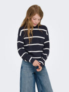 KOGFRANCA LIFE SHORT L/S STRIPE KNT NOOS