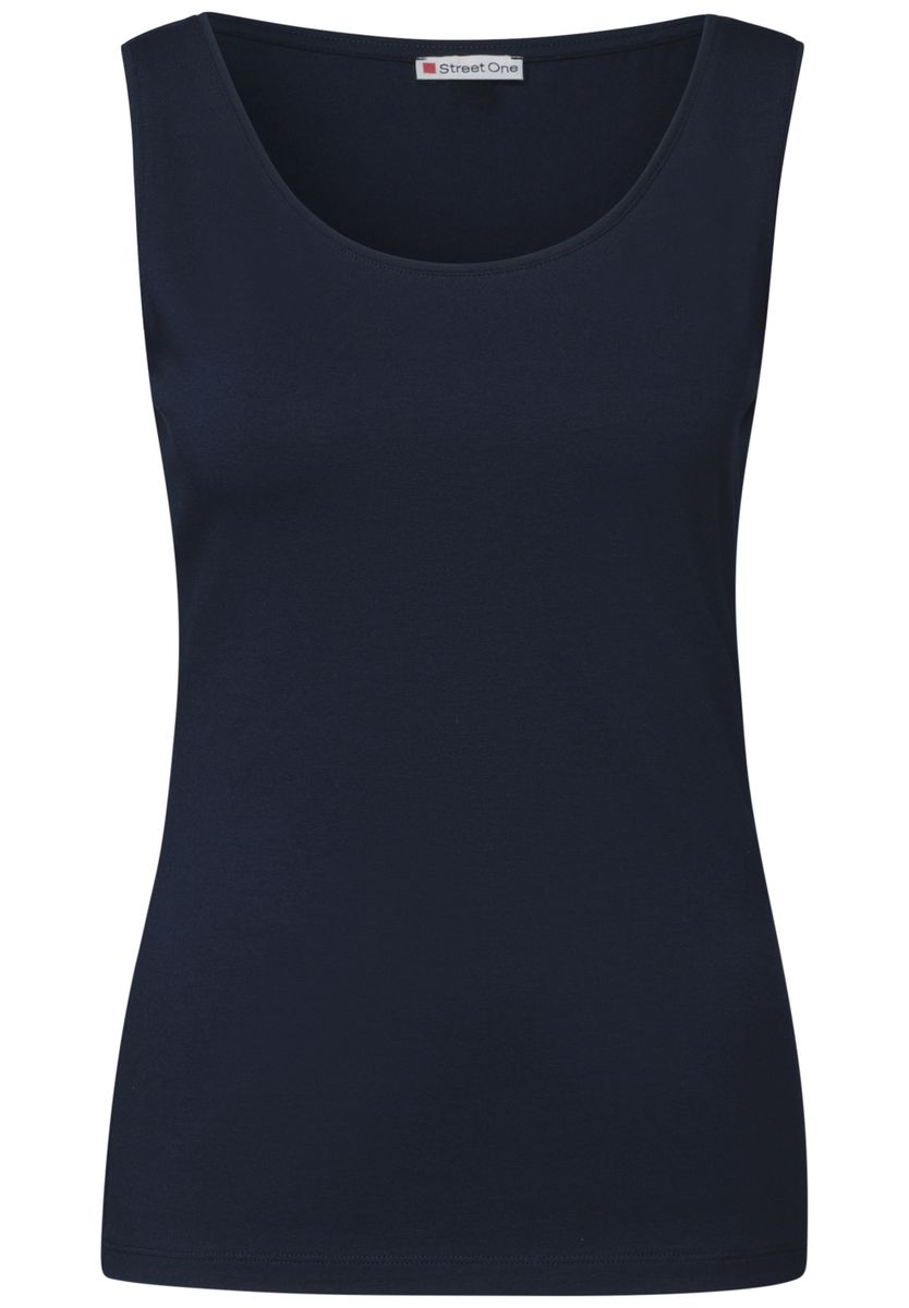 Basic Top mit Rundhals in Unifarbe
