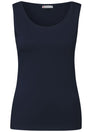 Basic Top mit Rundhals in Unifarbe