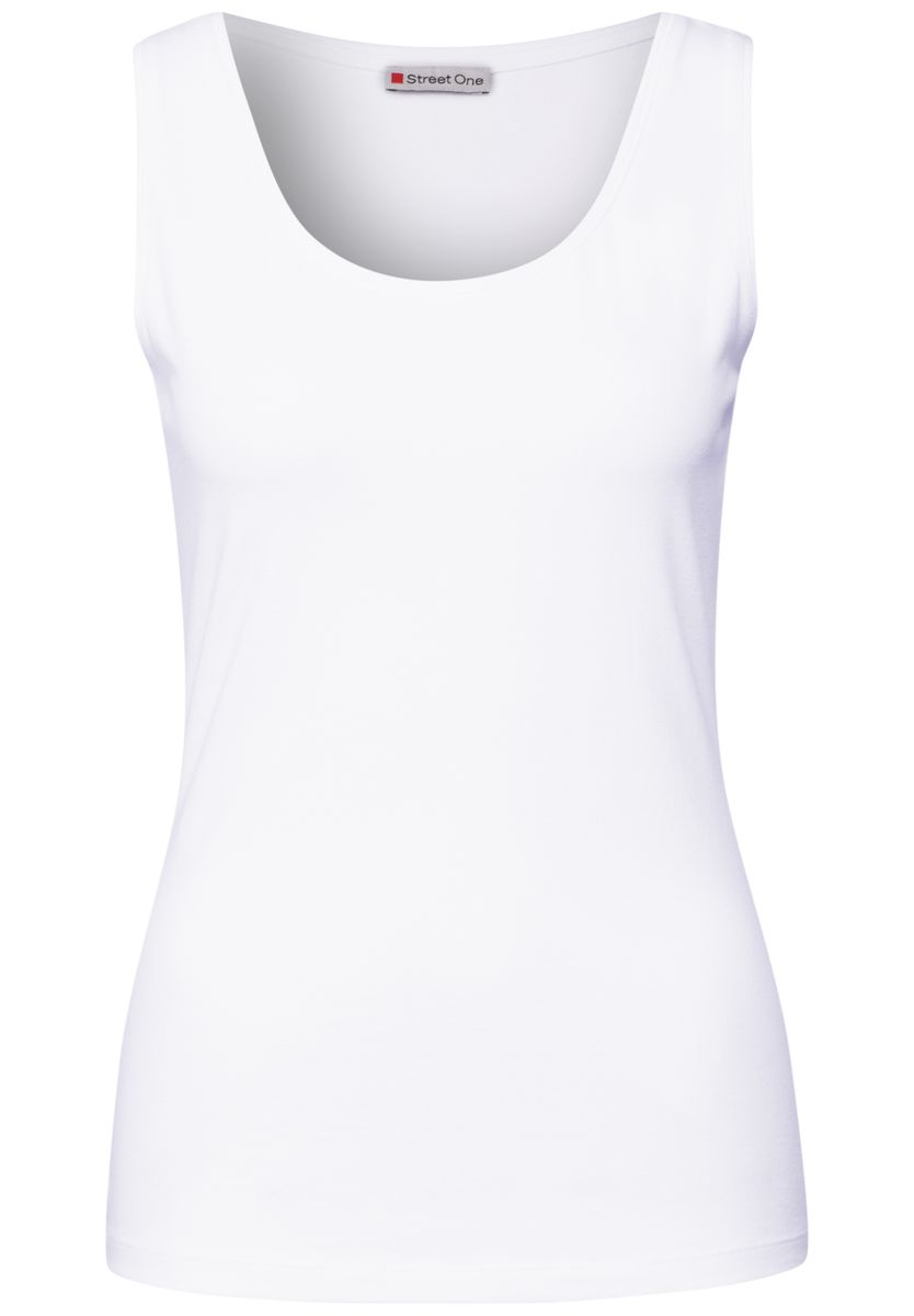 Basic Top mit Rundhals in Unifarbe