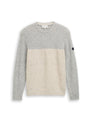 Strickpullover mit Strukturmix
