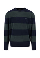 O-Neck, Stripe, Merino Cashmere