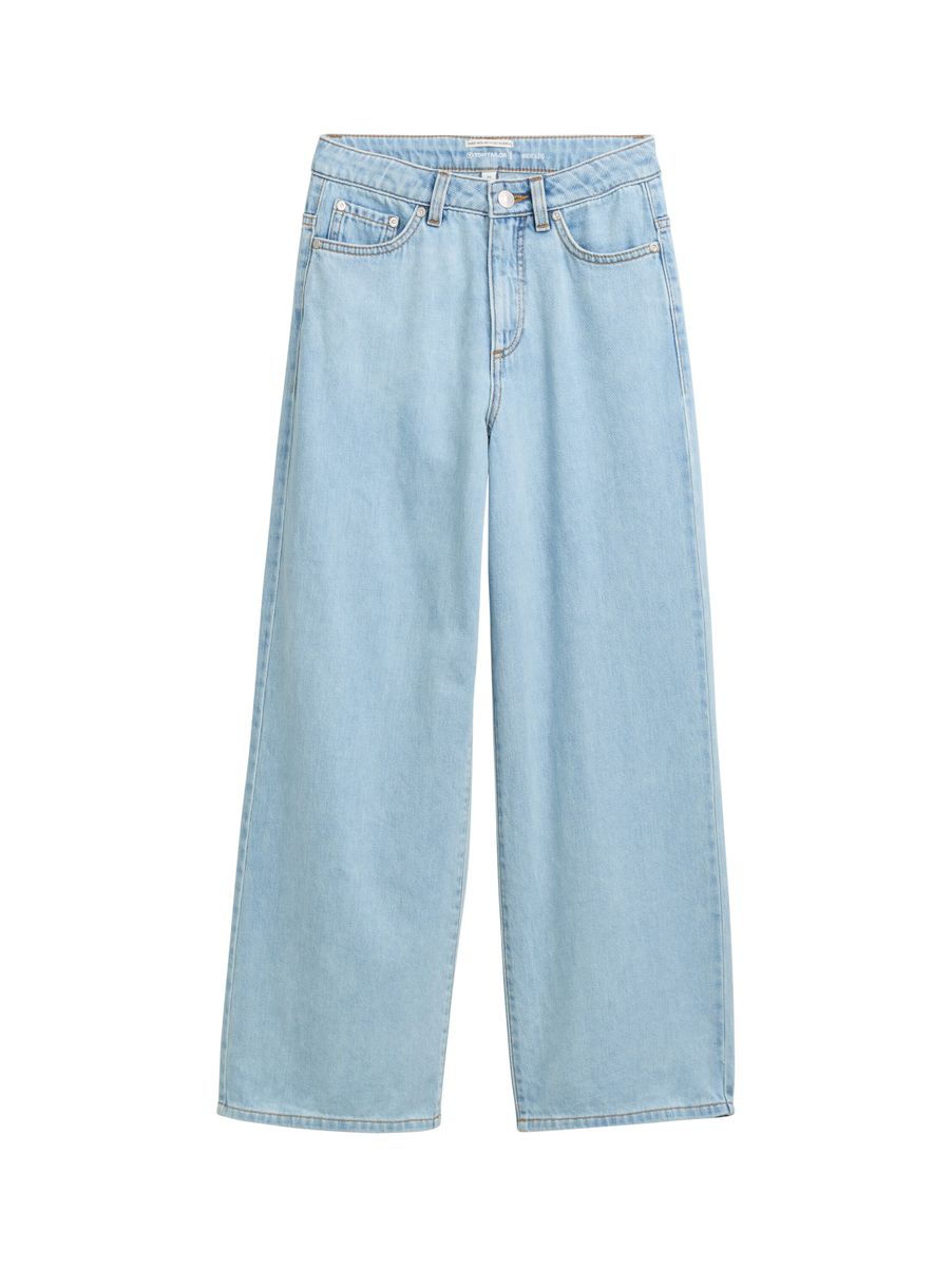wide leg denim pants