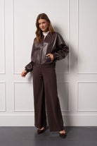 Mayte faux leather bomber