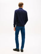 CLASSIC COTTON CABLE ZIP MOCK