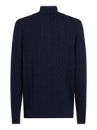 CLASSIC COTTON CABLE ZIP MOCK