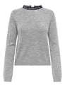 ONLTAMMY LS LACE MIX O-NECK BF KNT