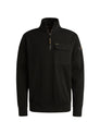Half zip collar knit look jersey