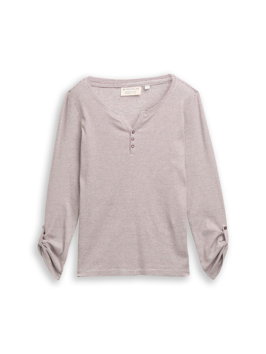 T-shirt stripe henley