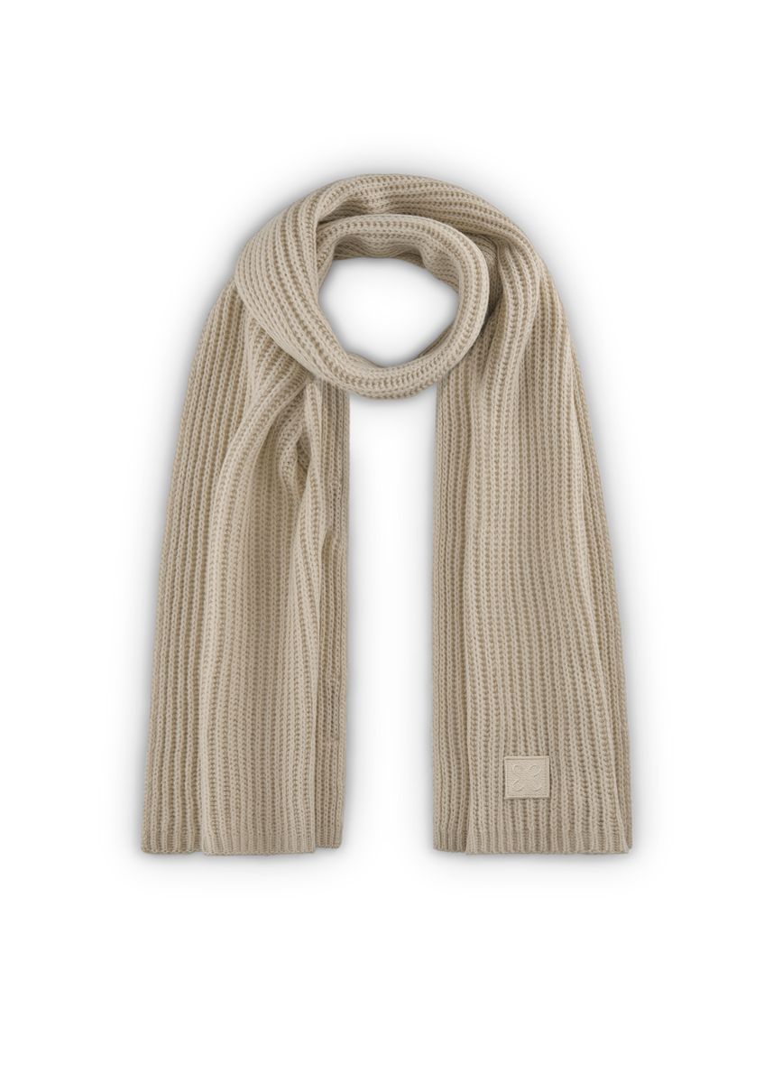 KNITTED SCARF ACRYL/WOOL SOLID gree
