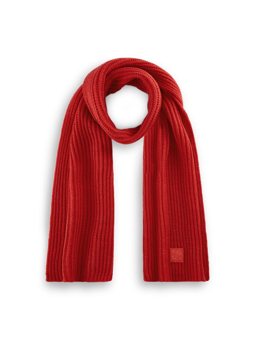 KNITTED SCARF ACRYL/WOOL SOLID gree