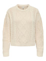 ONLELLY LIFE LS CABLE O-NECK CC KNT
