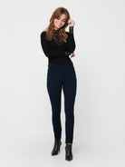 ONLTILDE L/S HIGH NECK LACE TOP JRS