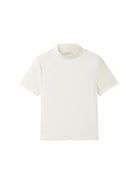 cropped mock neck rib t-shirt