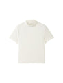 cropped mock neck rib t-shirt