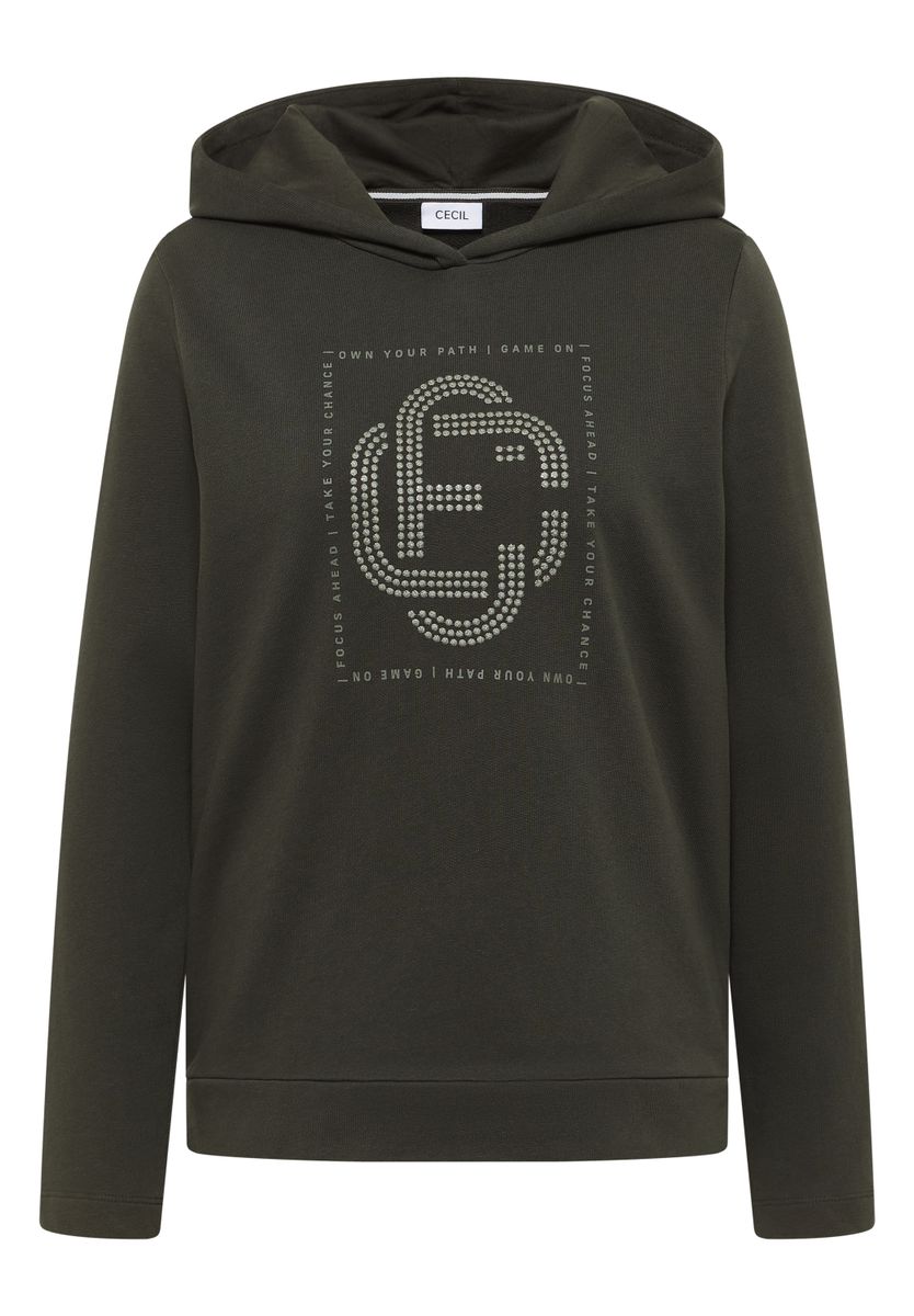 Hoodie mit Schmucksteinen