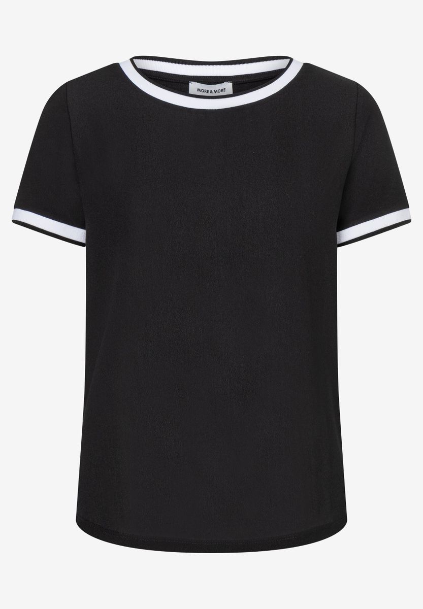 Blusenshirt mit Kontrastabschlüssen
