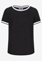 Blusenshirt mit Kontrastabschlüssen