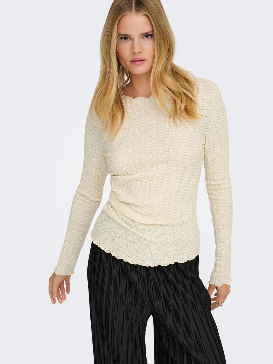 ONLELLA L/S RUCHING TOP JRS