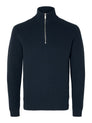 SLMDANE LS KNIT STRUCTURE HALF ZIP