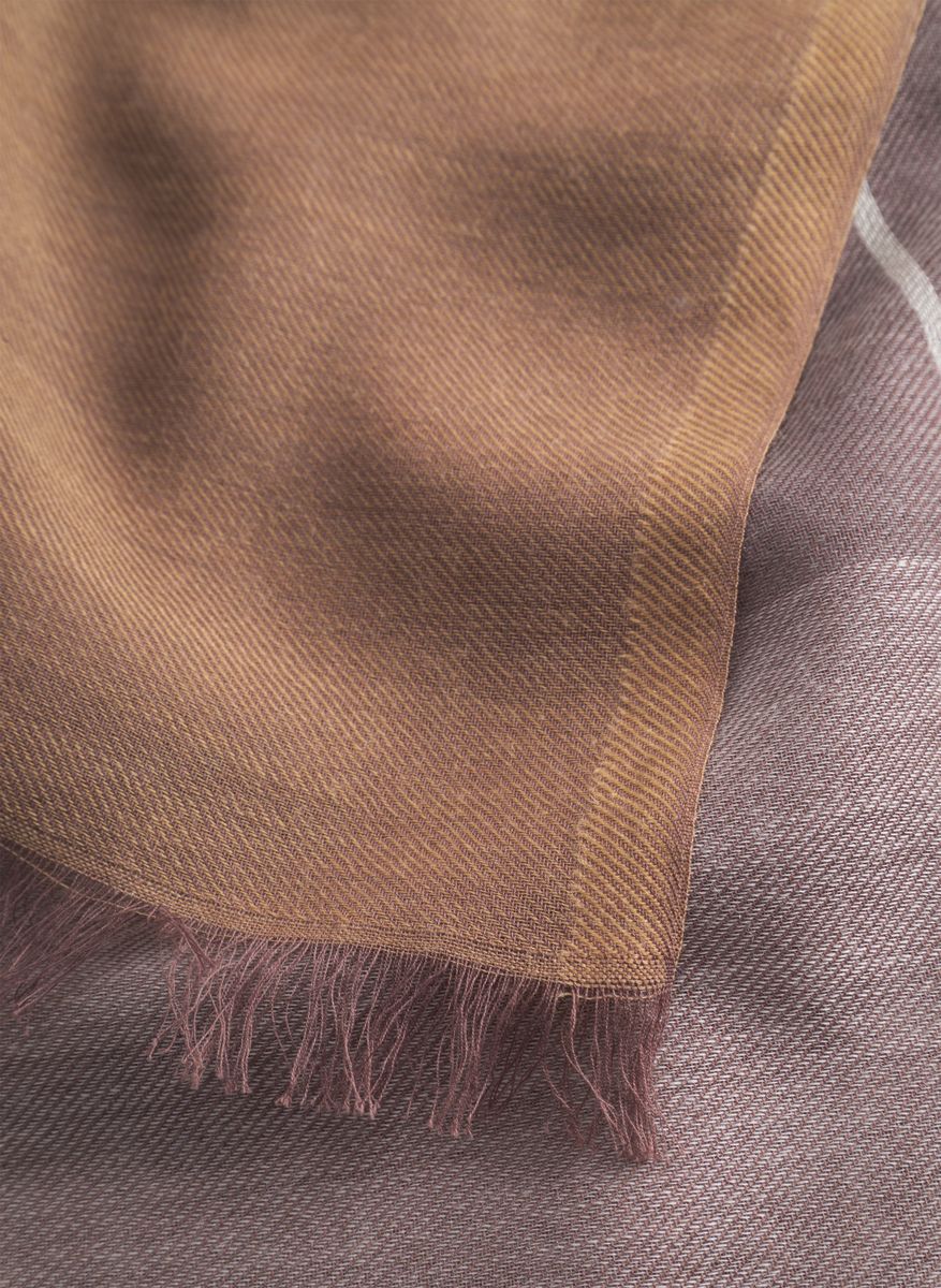 WOVEN SCARF WOOL MIX CHECKS braun-1