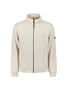 Sweater Full Zip Stand Up Collar Bonded Knit
