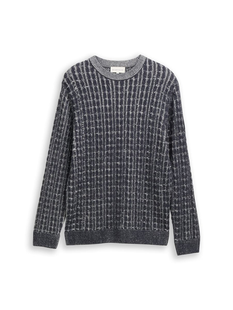 Strickpullover mit Zopfmuster
