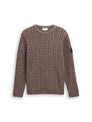 Strickpullover mit Zopfmuster