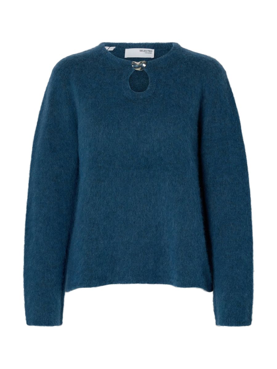 SLFLULU BRUSHED LS KNIT KEYHOLE O-N