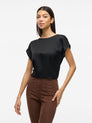 VIELLETTE S/S SATIN TOP - NOOS